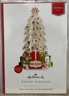 Christmas Card Pop Up Christmas Tree Hallmark Paper Wonder Card • £4.99