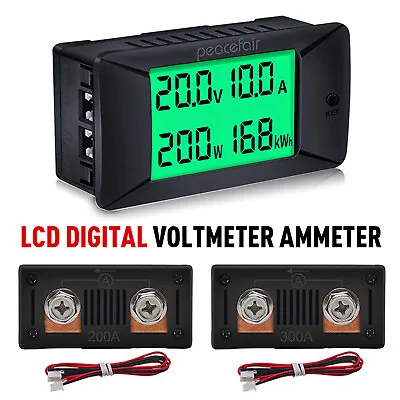 DC 0-300V 300A LCD Digital Voltmeter Ammeter Voltage Amp Power Kwh Panel Meter • $18.83