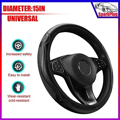 For Volkswagen Car Durable Leather Steering Wheel Cover Breathable Anti-Slip • $7.99