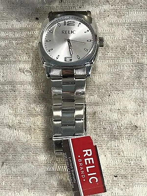 NEW RELIC Men's Stainless Steel Sliver Watch PR1960 MDR3241204 -- 6860 • $25