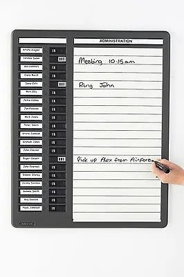 £120 • Buy Indesign Drywipe In Out Muster Fire Drill Message Board 20 Names 