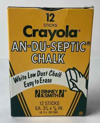 1 BOX NOS  VTG 1988 Crayola An-Du-Septic Chalk Binney Smith#1400. Random Pick. • $10.99