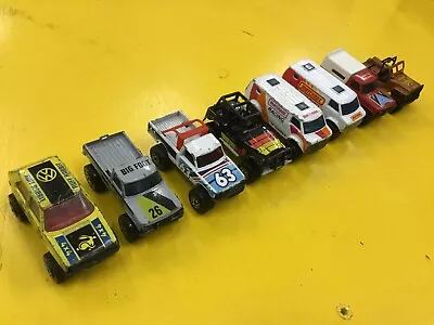 Lot Diecast 4x4 Trucks Matchbox  Lot Of 8 Van Jeep Vintage Rabbit Big Foot  • $36.40