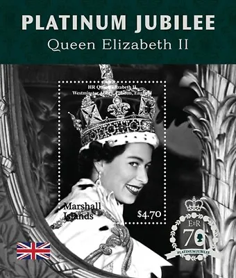 Marshall Islands 2022 - Queen Elizabeth II Platinum Jubilee - S/S - MNH • $8.03