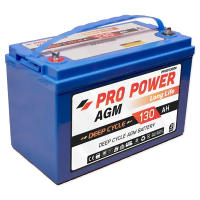 130ah Amp Hour Battery Agm Sla 12 Volt 12v Deep Cycle Dual Battery Fridge Solar • $322.95