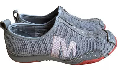 Merrell Lorelei Shoes Girls Sz 6 EU 36 Gray Slip On Zip Closure Mesh Outdoor • $17.90