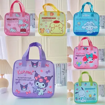 Kuromi My Melody Hello Kitty Lunch Box Bag Case Insulated Handbag Tote Picnic • $28.59