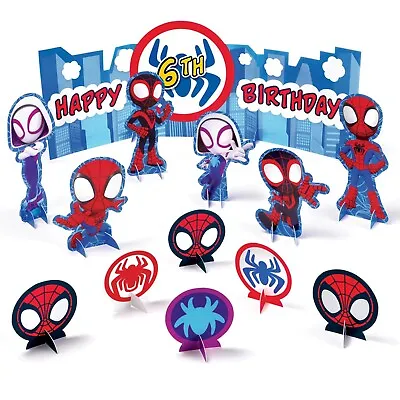 $12.50 • Buy SPIDEY AND HIS AMAZING FRIENDS TABLE DECORATING KIT (15)  Birthday Spider-Man