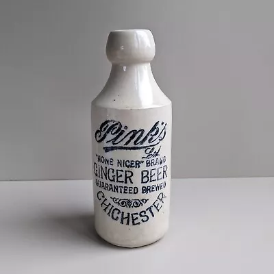 Vintage Pink's Ltd Chichester  None Nicer  Brand Stoneware Ginger Beer Bottle • £18