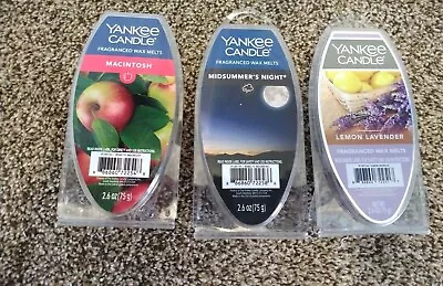 Lot Of 3 New In Box Yankee Candle Lemon Lavender Apple MidsummerWax Melts 2.6 Oz • £17.36