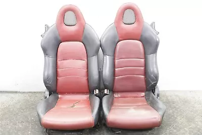 2005 Honda S2000 Red And Black Leather Front Seat Set Factory OEM 00-05 • $1394.99