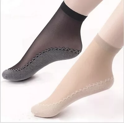 Ladies Small Sexy Ankle High Net Footsie Anti-Slip Boat Short Lace Women Socks • £2.99