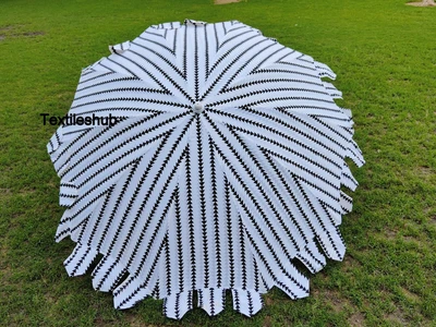 $201.84 • Buy Indian Black Striped Umbrella Beach Sun Shade Outdoor Parasol Designer Umbrellas