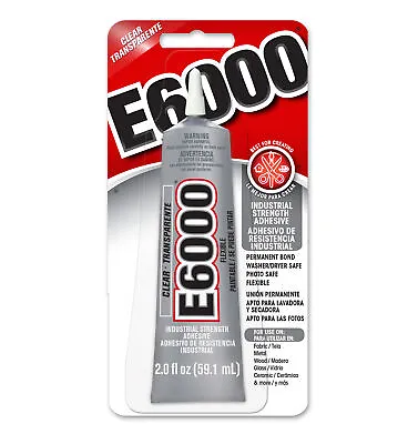 £9.79 • Buy E6000 Multi Purpose Industrial Strength Adhesive Glue Clear 2fl Oz 59.1ml USA