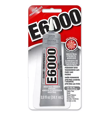 E6000 Multi Purpose Industrial Strength Adhesive Glue Clear 2fl Oz 59.1ml USA • £9.79