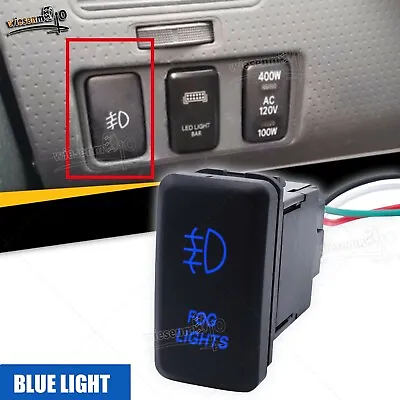  FOG LIGHT  Push Button Switch Blue LED Indicator Light Fit Toyota Tacoma Tundra • $8.49