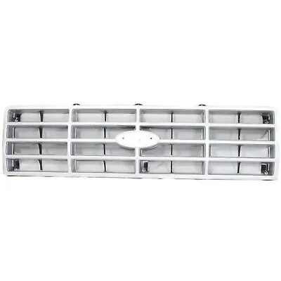 Grille For 82-86 Ford F-150 F-250 Silver Shell W/ Black Insert Plastic • $67.08