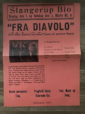 The Devil's Brother Oliver & Hardy Dennis King 1933 Danish Movie Press Release • £19.27