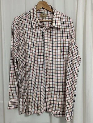 Country Style Mens Check Long Sleeve Shirt Size XL • £12.95