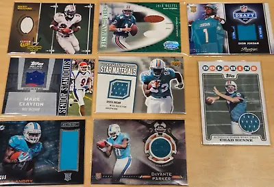 8 Card DOLPHINS Game Used Rookie Jersey LOT Ricky Williams/CLAYTON/LANDRY/JORDAN • $55