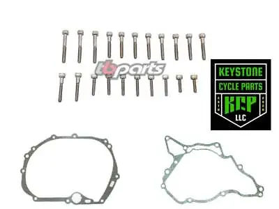 $29.95 • Buy Kawasaki KLX110 L DRZ 110 Stator & Clutch Cover Gaskets W/Bolt Kit! TB Parts