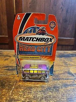 Matchbox 1/64 Diecast Hero City Hero Shuttle Purple Volkswagen Transporter VW T9 • $9.49