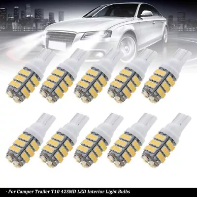 5Pair T10 W5W 921 RV For Camper Trailer 12V LED Interior Light Bulbs Warm White • $7.95