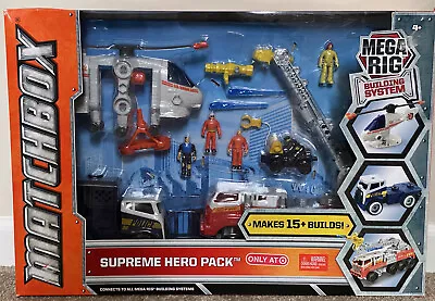 Matchbox Mega Rig Supreme Hero Pack Playset Fire Truck Helicoptor Police • $59.99