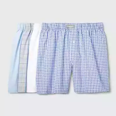 Goodfellow & Co Classic Woven Boxers S M L XL XXL Comfort  Blues/prints 2 Or 4 • $34.99