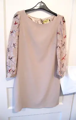 Max C - Beige Dress With Birds - Size 8 • £5.25