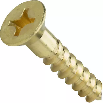 #4 Phillips Drive Flat Head Countersink Solid Brass Wood Screws Deep Coarse • $168.66