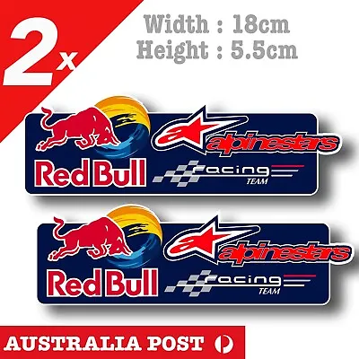 Red Bull Racing Team ALPINESTARS Motorcycle Logo Sticker • $7.80