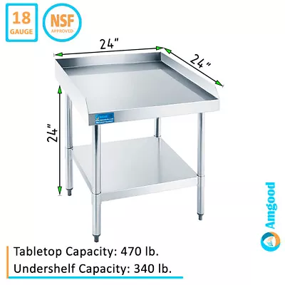 AmGood 24  X 24  Stainless Steel Equipment Stand | Height: 24  | Commercial Heav • $189.95