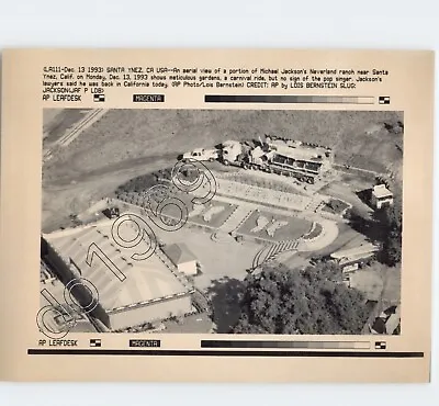 Aerial View Of A Garden NEVERLAND RANCH MICHAEL JACKSON 1993 Press Photo • $55
