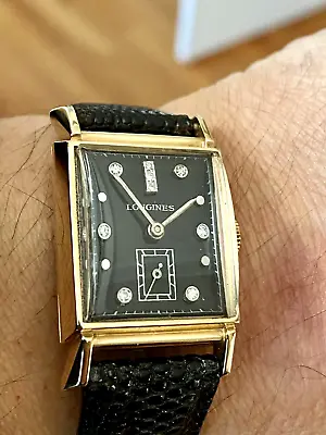 Vintage 14k Solid Gold Longines Diamond Dial  Manual Running • $720