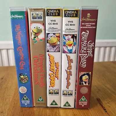 £49.99 • Buy The Muppets 5 X VHS Bundle Treasure Island Manhattan Christmas Caper Vgc...