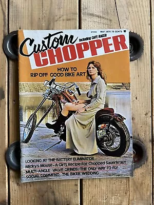 Vintage Custom Chopper Motorcycle Magazine May 1974 Biker Outlaw Vtg Cycle • $15