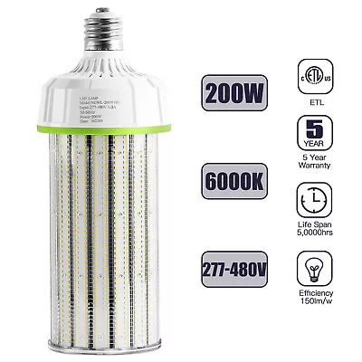 200W LED Corn Bulb AC 480V Warehouse Garage Shop Light (800Watt MH HID Equival ) • $92.65