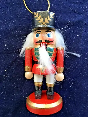 New In Box Wood Nutcracker Ornament For Christmas Tree-4  Tall Can Also Stand • $4.99