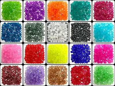 Frosted Round Glass Beads - Choice Of Colours Sizes 4mm 6mm 8mm 10mm • £2.59