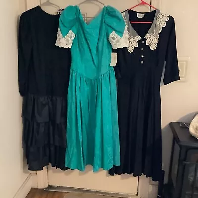 Lot Of 3 Vintage 80s Dresses Wedding Dress Up Costume • $14.99