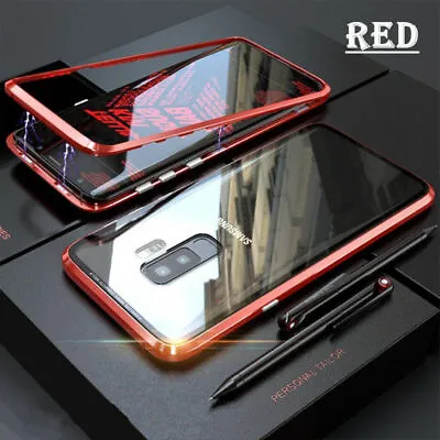 $7.95 • Buy Magnetic Metal Frame Tempered Glass Phone Case Samsung S10 5G S9 S8 Plus Note9 8