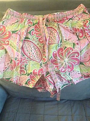 Vera Bradley Pinwheel Pink Pj Pajama Shorts - Size Extra Large - New With Tags • $49.99