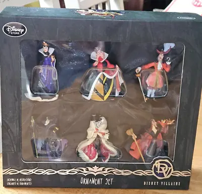 Disney Villains Christmas Ornament Set ~ Disney Store ~ NEW In BOX • $120