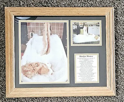 Marilyn Monroe In Tub Framed Photo Collage Legends Never Die 16.5 X 13.5 • $54.95