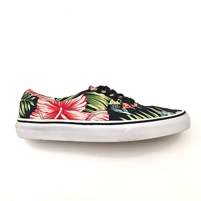 Vans Shoes Womens Size 9.5 Black Floral Canvas Skateboarding Casual Sneakers • $30