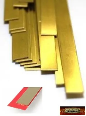 M01302 MOREZMORE 3 Flat Brass Metal Strips 18 X 0.5 X 300 Mm #9842 Metric • $4.16