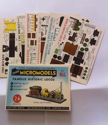 Vintage Micromodel - ORIGINAL - Famous Historic Locos • £12.95