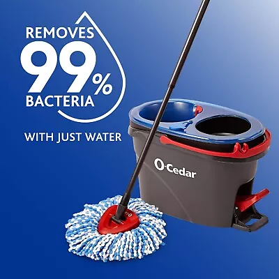 O-Cedar Rinse N Clean Spin Mop With Bucket - Black (168534) • $33.80
