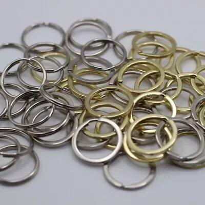 25mm Silver Gold Metal Split Rings Flat Round Keyring Hoop Loop Key Keys Ring • £89.99